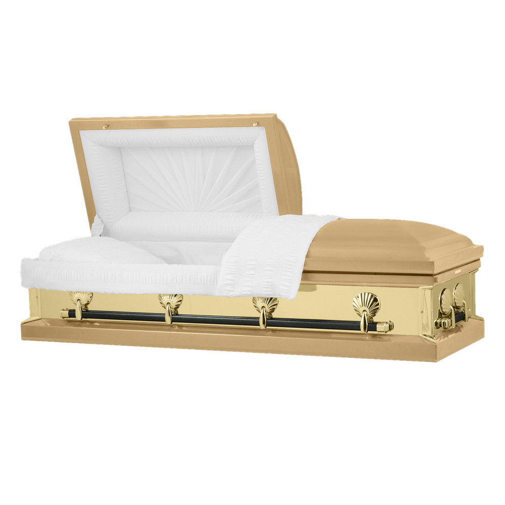 Photo of Titan Reflections Series | Gold Steel Casket with White Interior